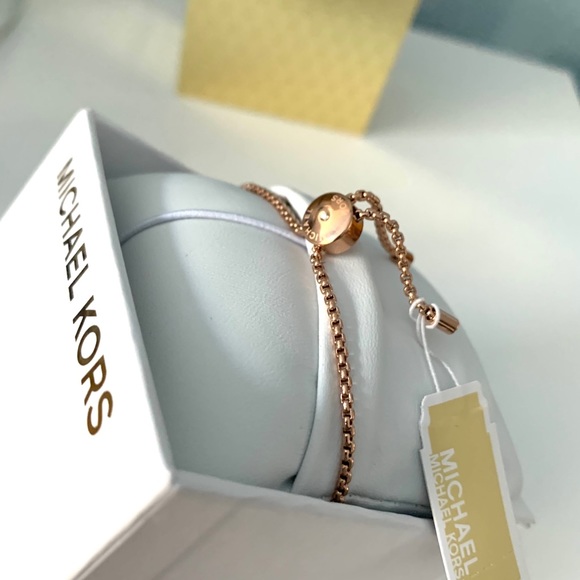 NWT authentic MK rosegold plated slider bracelet - Picture 3 of 6